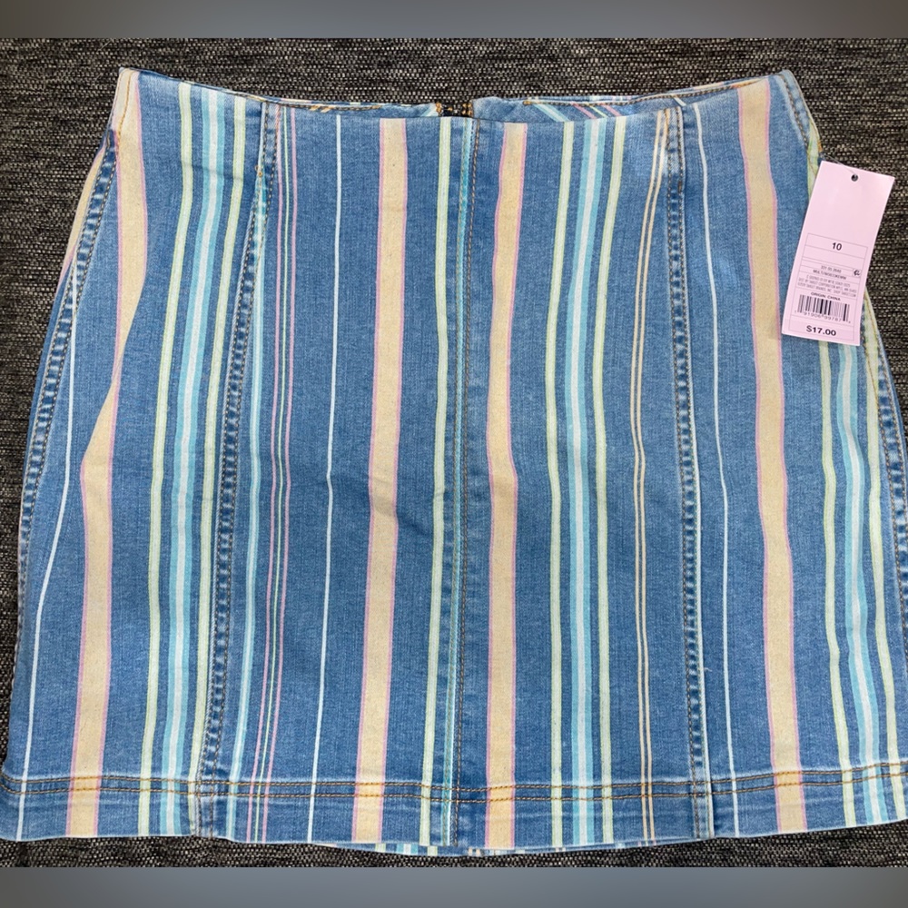 Wild Fable Striped Denim Skirt